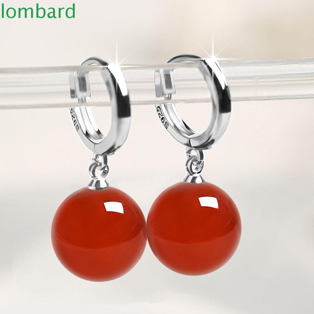 Bông Tai Tròn Bằng Acrylic Đính Hạt Tròn Dễ Thương Thời Trang Cho Nữ