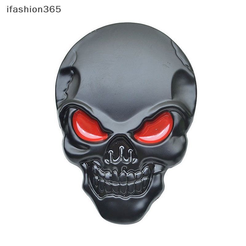 Sticker Kim Loại 3D Hình Đầu Lâu Trang Trí Xe Hơi ifashion365