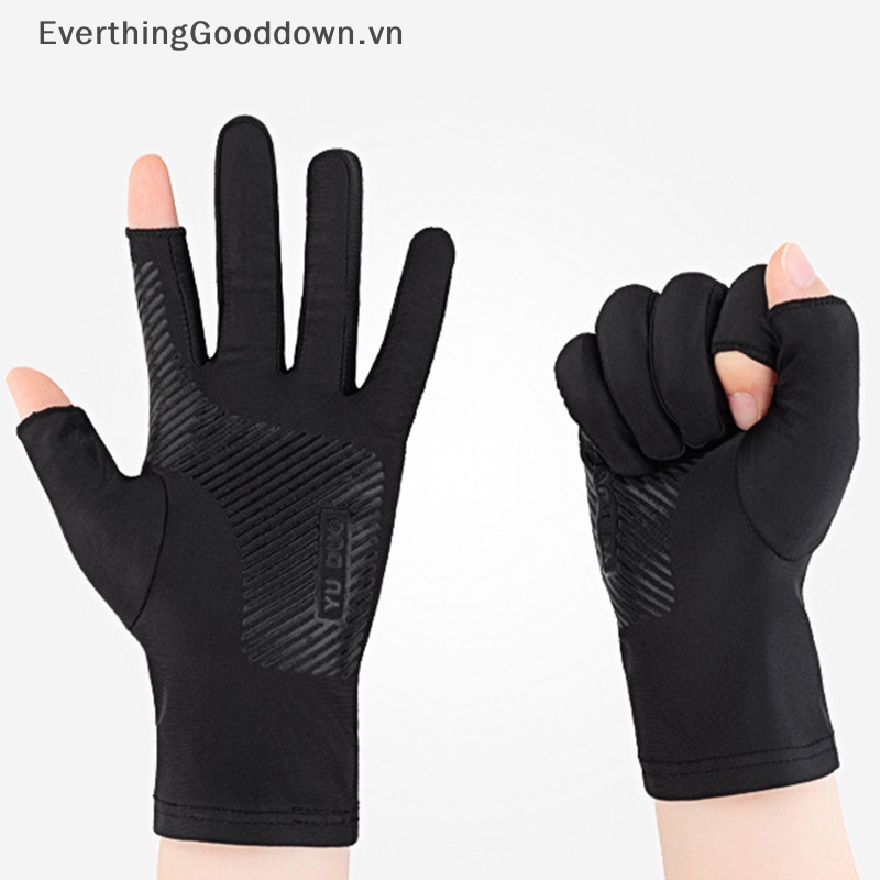 Everthinggood Găng Tay Thể Thao Hở Ngón Bằng Lụa Lạnh Thoải Mái Cho Nam Và Nữ