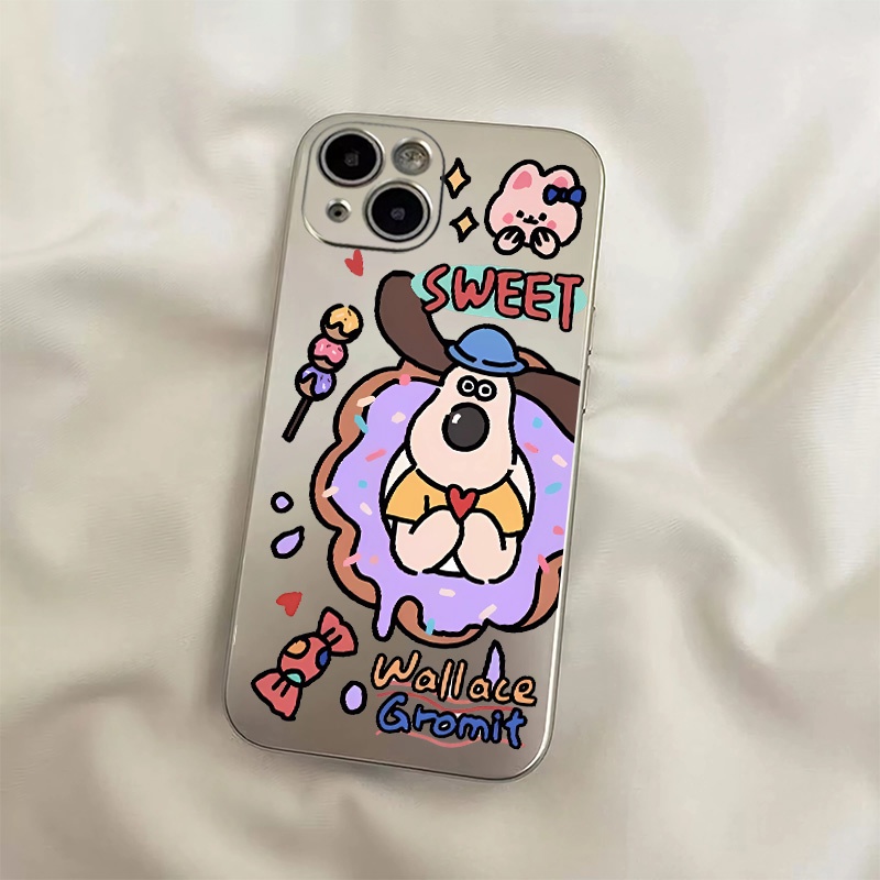 Ốp Điện Thoại Silicon TPU Mềm Mạ Điện Hình Cún Chống Sốc Cho IPhone 14 13 12 11 Pro XS Max XR X 8 + 7 6S Plus