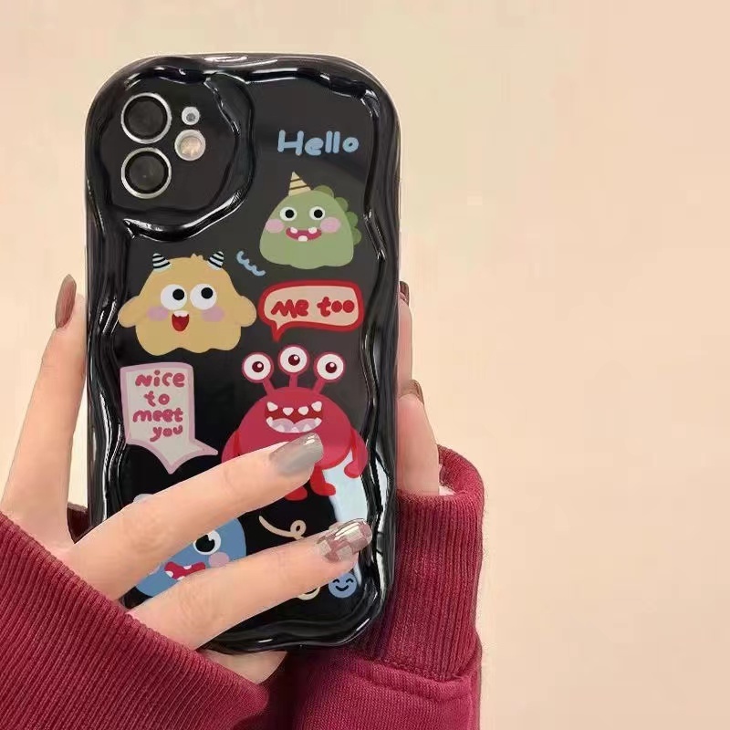 Ốp Điện Thoại Hình Quái Vật Cho iPhone 11Promax 14 13 7 / 8 7plus 11 12 12Pro 8plus 6s 6splus 14plus xr xs max 11Promax