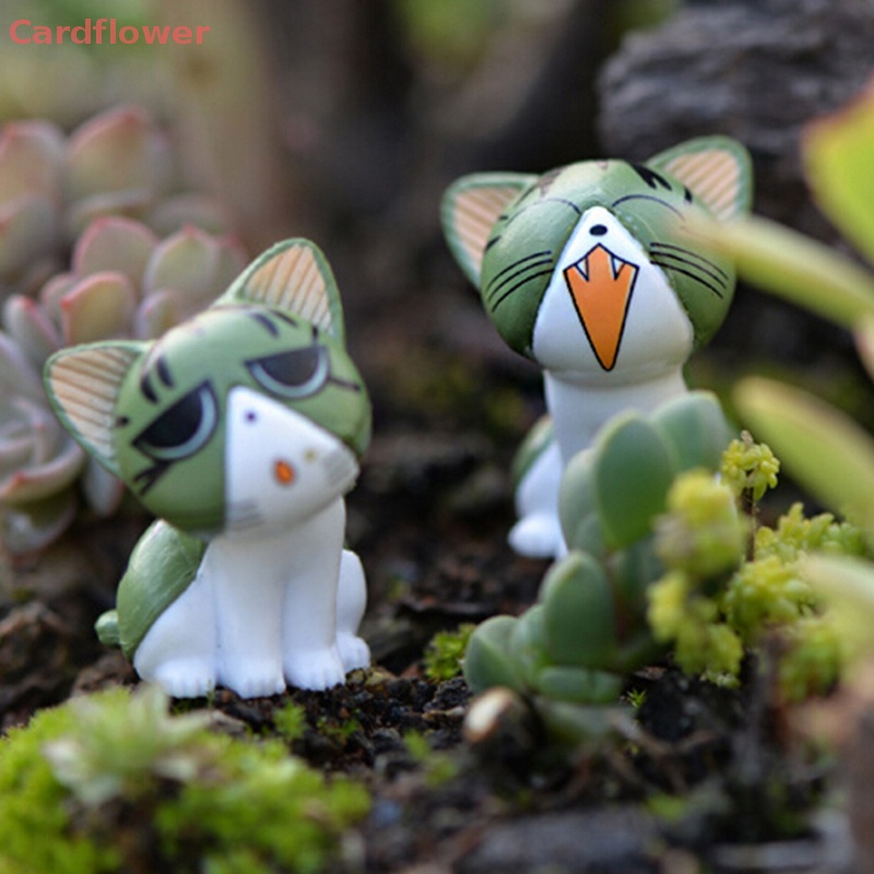 Bộ 8 Tượng Mô Hình Mèo Kitty Bằng Nhựa Resin Mini Trang Trí Sân Vườn Mới