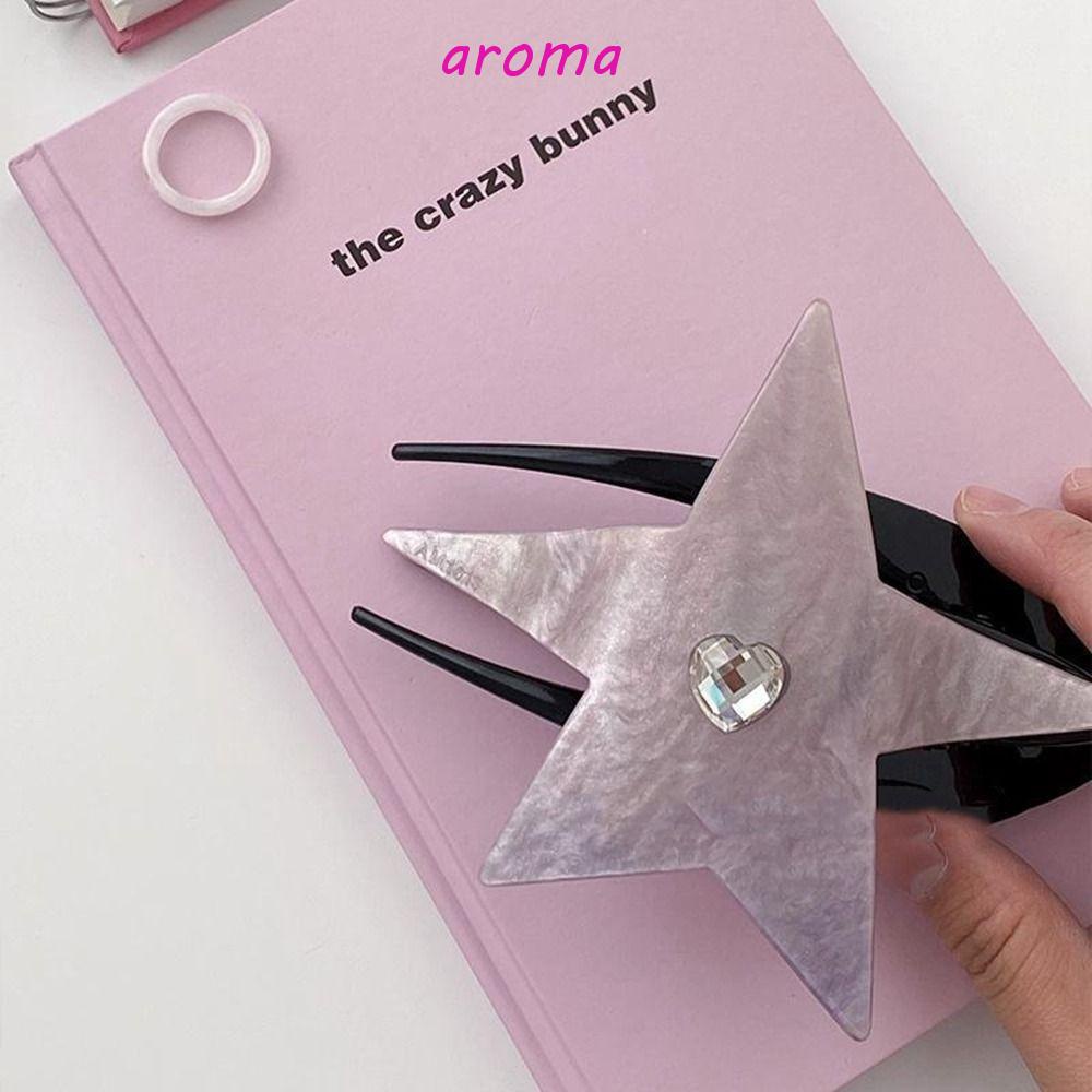 Kẹp Tóc Hình Ngôi Sao Năm Cánh Thiết Kế Bất Đối Xứng Thời Trang Cho Nữ|Kẹp Vịt Phong Cách Hàn Quốc