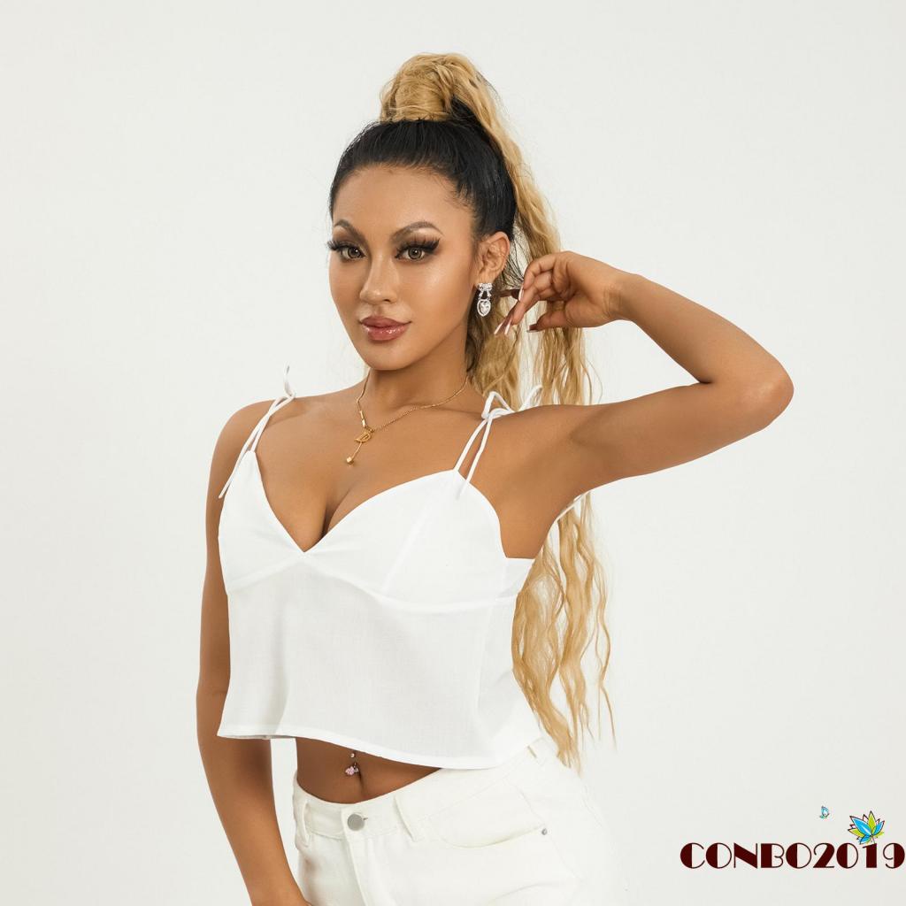 Áo Sát Nách Cổ Chữ V Màu Sắc Thanh Lịch