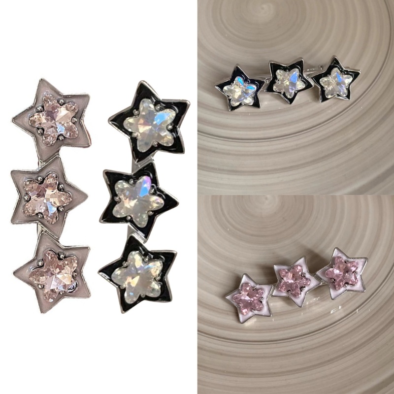 Kẹp Tóc Mini Hình Ngôi Sao Đính Đá Lấp Lánh Y2K Thời Trang Cho Nữ