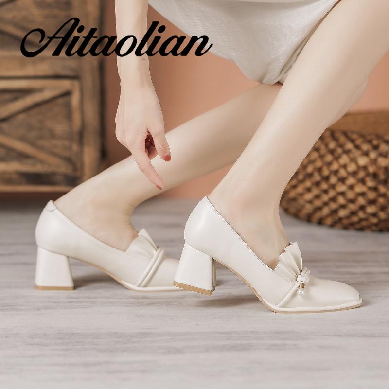 Giày Cao Gót 5cm Da Mềm Thời Trang Cho Nữ