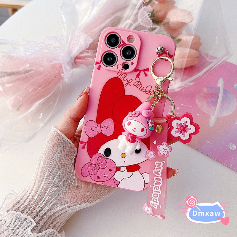Ốp Điện Thoại Mềm Có Móc Khóa Hello Kitty Cho Vivo Y21T Y21G Y21E Y33S 4G Y20 Y20i Y20s Y20T Y20A Y12S Y12A Y11S V20 Y51 A31 Y53S