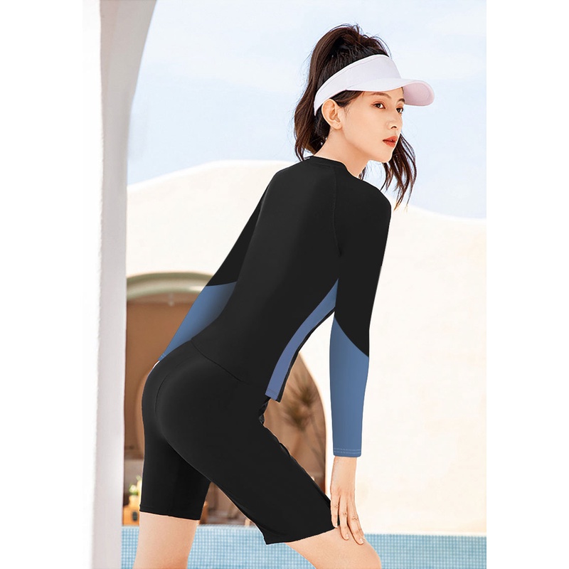 Bộ Đồ Bơi Thể Thao Dài Tay Size Lớn Thời Trang Dành Cho Nữ