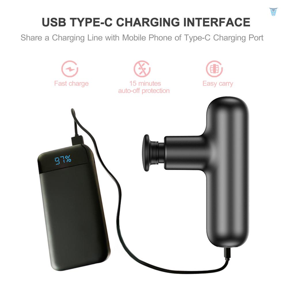 Máy Mát Xa Cơ Bắp Cầm Tay Mini Chạy Điện 4 Đầu 4 Mức Tốc Độ 2000mAh Có Thể Sạc Lại