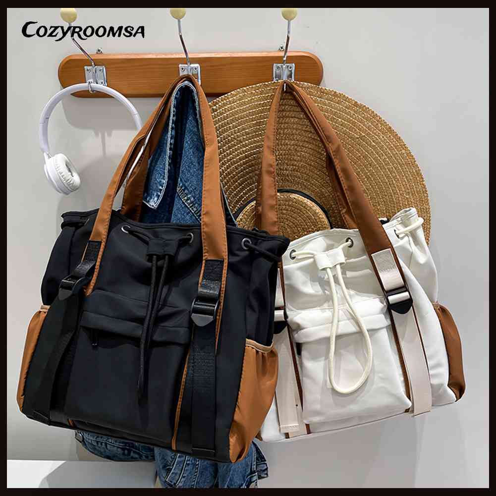 Túi Tote Đeo Chéo Cỡ Lớn Màu Sắc Tương Phản Đa Năng Thời Trang Cho Nữ