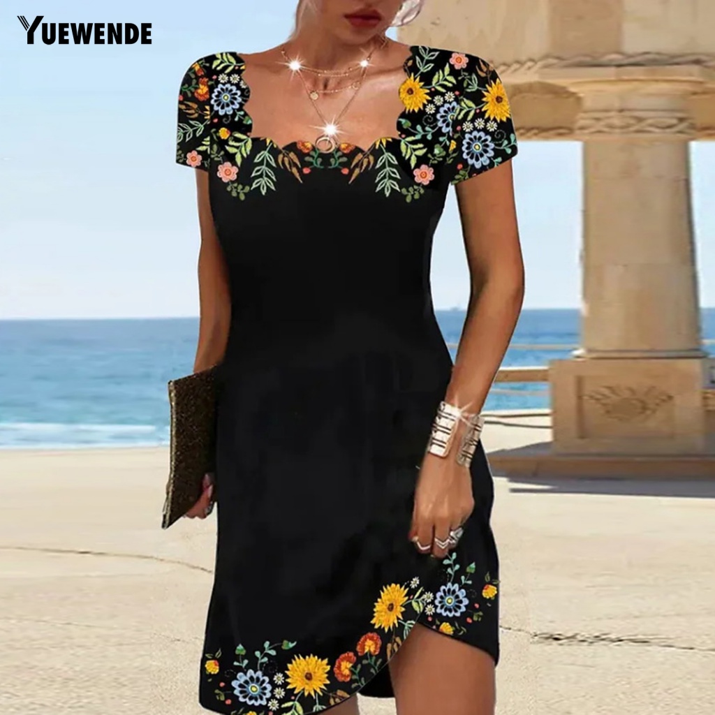 Ym.b Đầm Tay Ngắn Cho Ngày Lễ