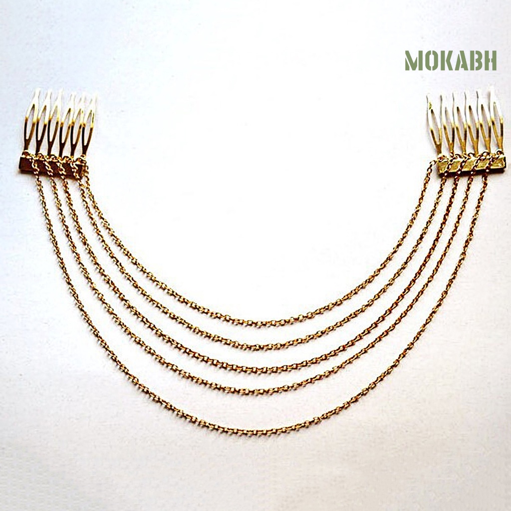 Lược Cài Tóc Bằng Hợp Kim Phối Dây Xích Tua Rua Thời Trang