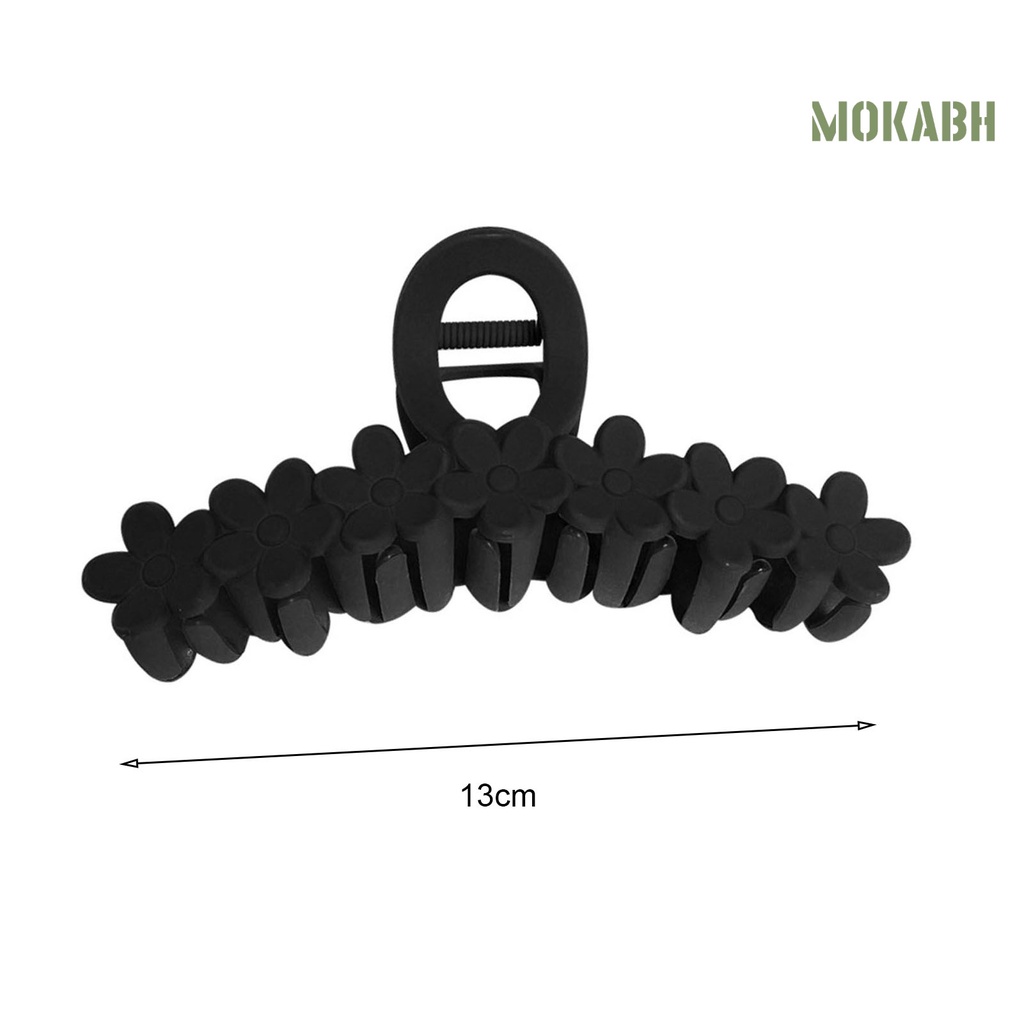 Kẹp Tóc Hình Hoa Màu Trơn Chống Trượt Thời Trang Cho Nữ