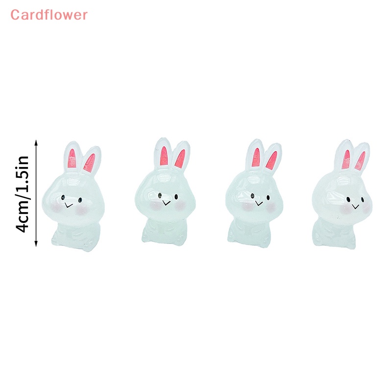 2 Thỏ Trắng Phát Sáng Trang Trí Tiểu Cảnh Mới