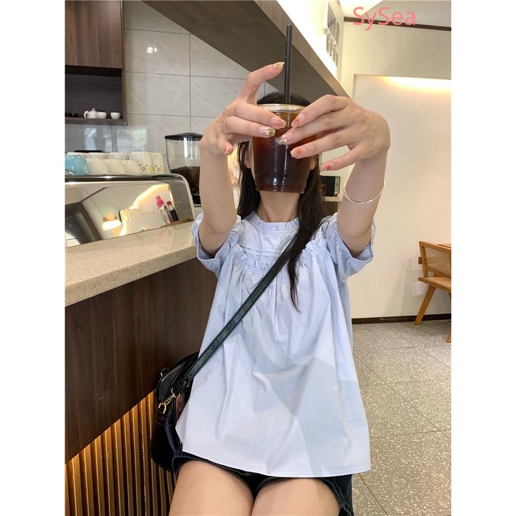 Áo Kiểu Tay Phồng Cổ Búp Bê Thời Trang Mùa Hè Cho Nữ