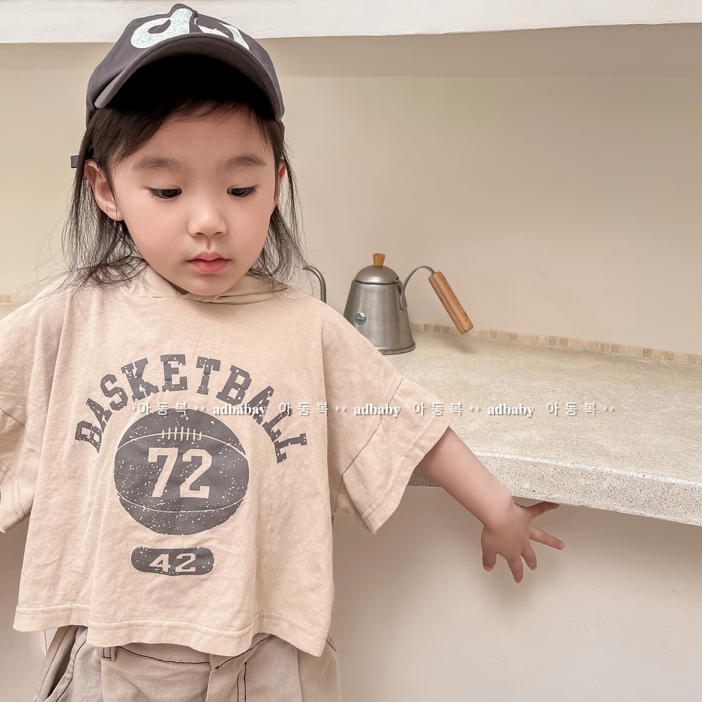 Áo Hoodie Ngắn Tay Phong Cách Hàn Quốc Thời Trang Mùa Hè Dành Cho Trẻ Nhỏ