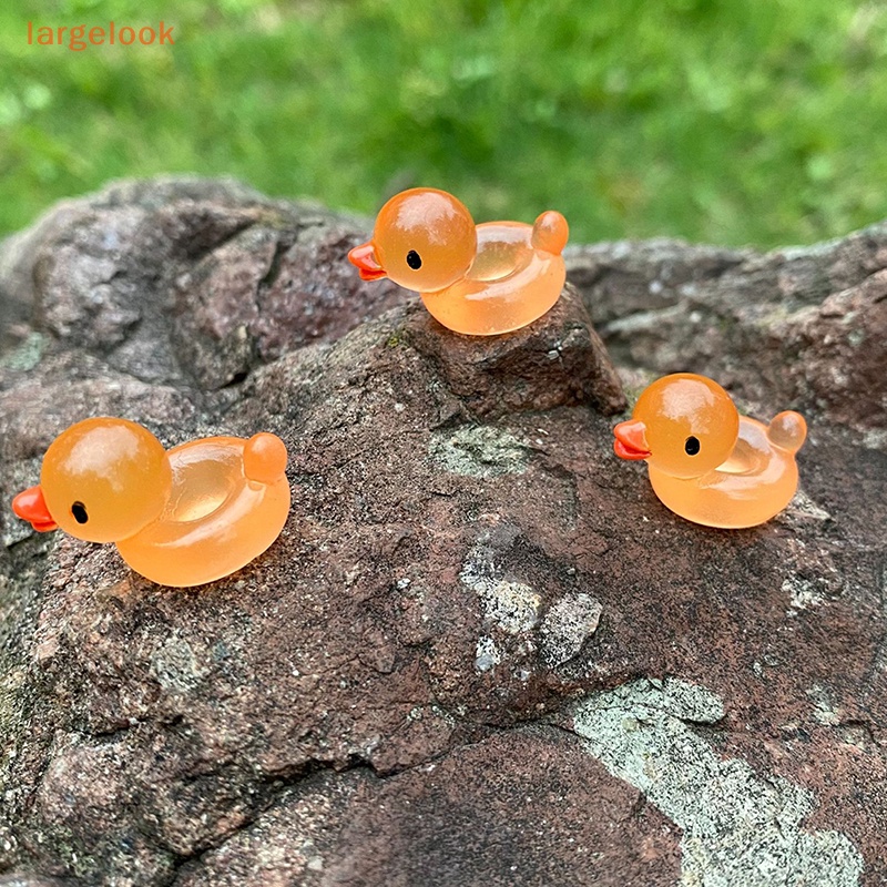 Bộ 5 Kẹp Tóc Hình Chú Vịt Bằng Resin Màu Dạ Quang Xinh Xắn Dùng Trang Trí Sổ Tay / Đồ Bơi