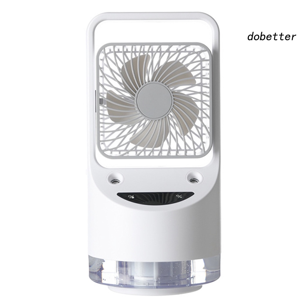 Quạt Điều Hòa Không Khí 4000mAh Hai Đầu 3 Tốc Độ Có Đèn LED Hiển Thị Mini Tiện Dụng Cho Gia Đình