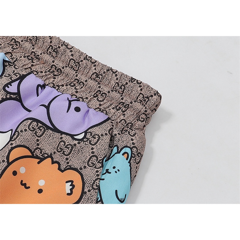 Bán Chạy Nhất G &amp; U Quần Short Dáng Rộng Lưng Thun In Họa Tiết Động Vật Có Size Lớn Cho Nam Và Nữ