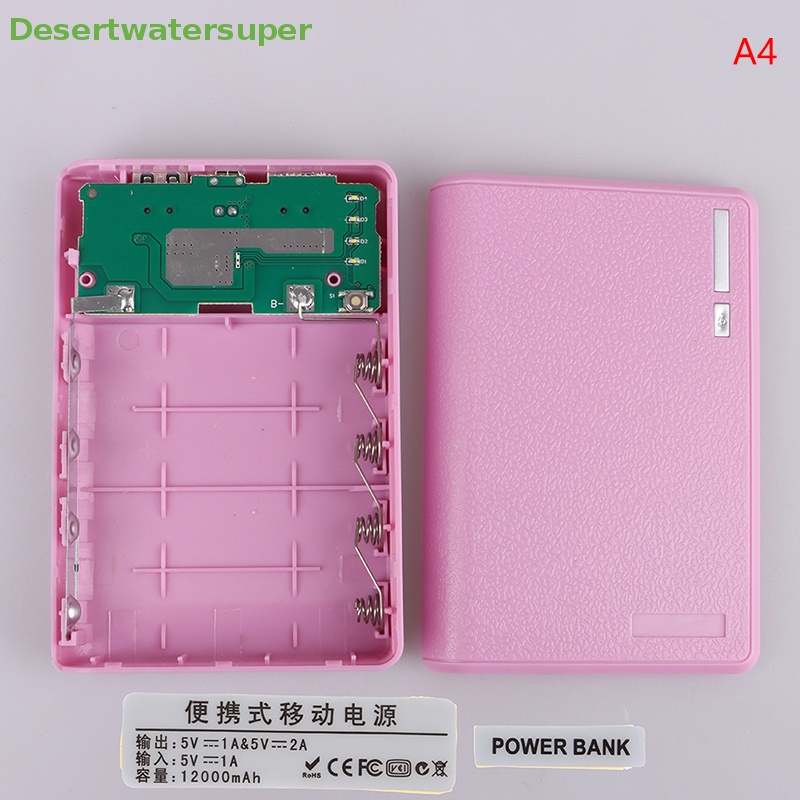 Hộp Sạc Pin Hai Cổng USB 5V 4 * 18650 Không Hàn DIY