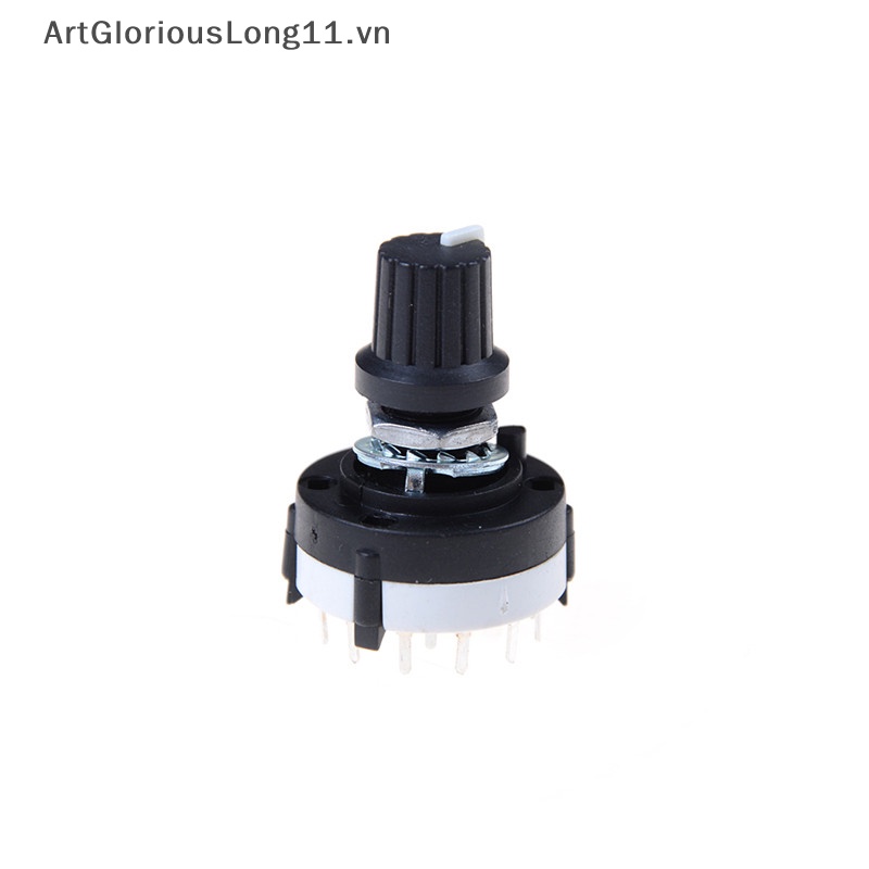 Công Tắc Xoay ArtGloriousLong 3 Cực 4 Vị Trí Màu Đen Thời Trang