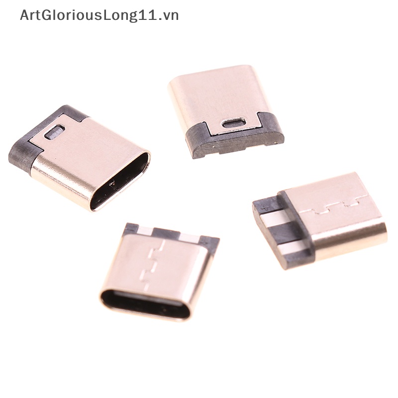Set 10 Đầu Nối Ổ Cắm USB Loại C 2 Chấu 3A Chuyên Dụng