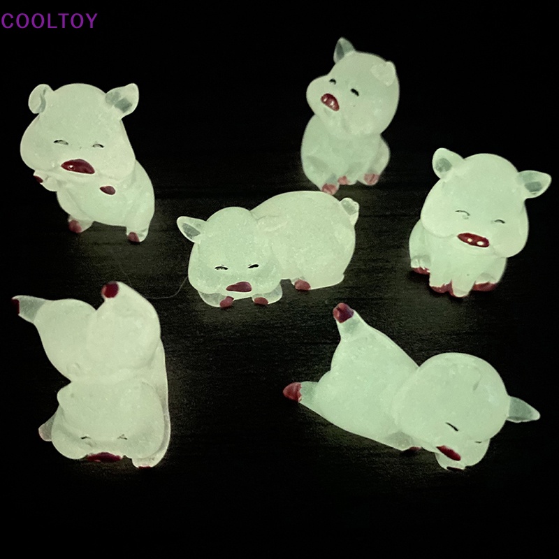 Cooltoy Đồ Chơi Mô Phỏng Hình Chú Heo Bằng Resin Phát Sáng Dễ Thương DIY