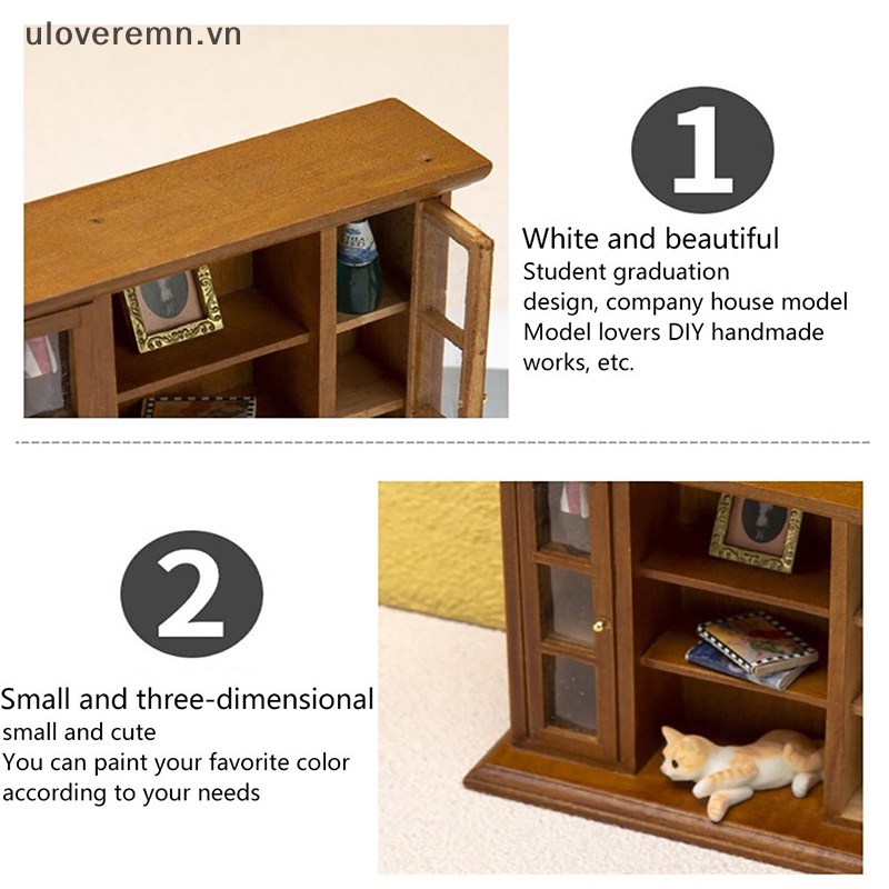 Tủ Trưng Bày Treo Tường Tỉ Lệ 1: 12 Trang Trí Nhà Búp Bê