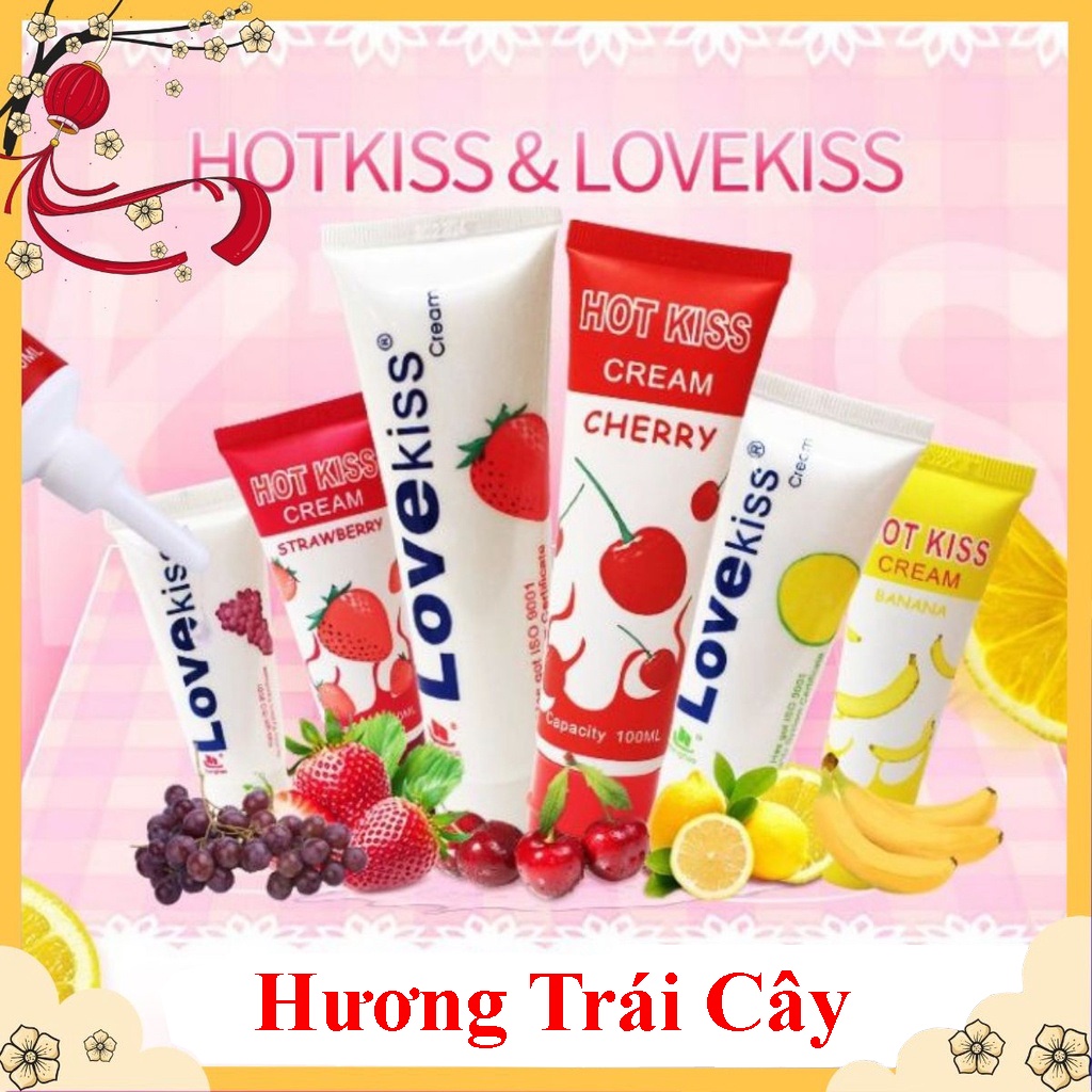 Gel Bôi Trơn Massage Love Hot Kiss Hương Trái Cây Các Loại - 100ml Cao Cấp Chính Hãng ( Che Tên Khi Giao Hàng )