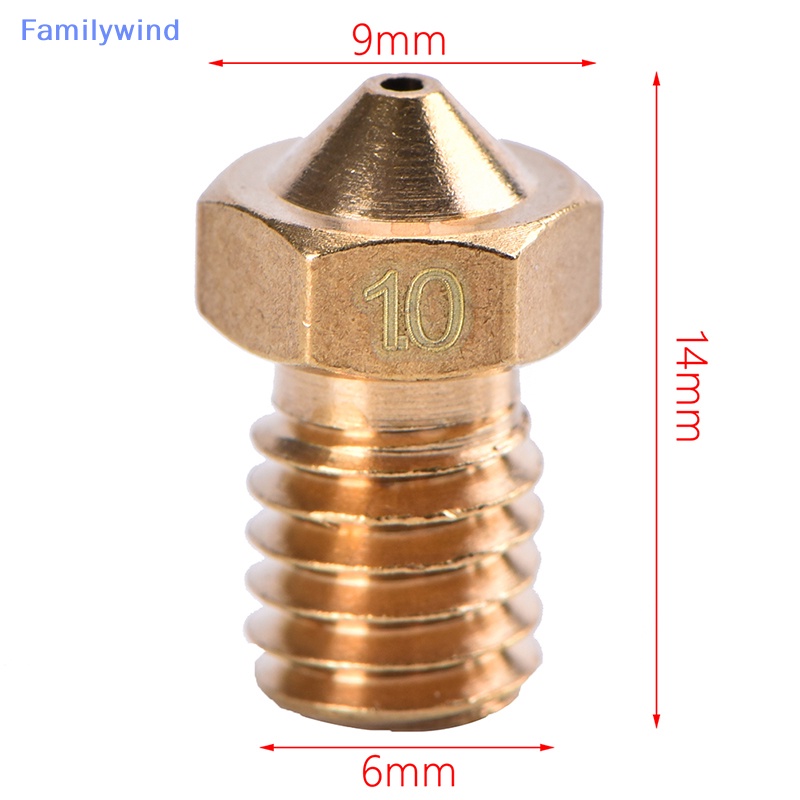 Vòi Phun V5 V6 0.2 0.3 0.4 0.5 0.6 0.8 1.0mm M6 Cho Máy In 3D