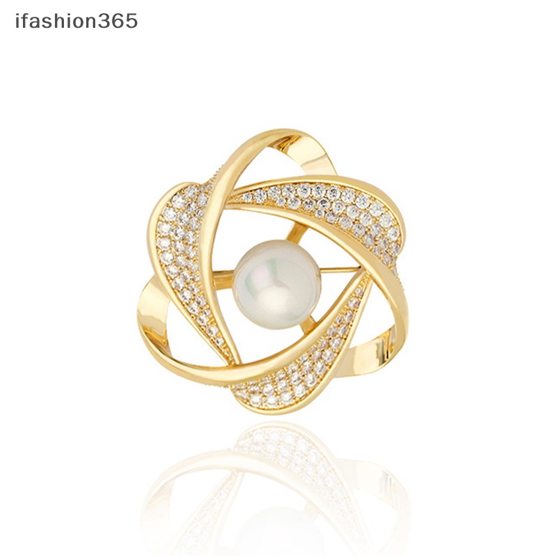 Ghim Cài Khăn Choàng Lụa Hình Hoa Đính Đá Thời Trang Cho Nữ ifashion365