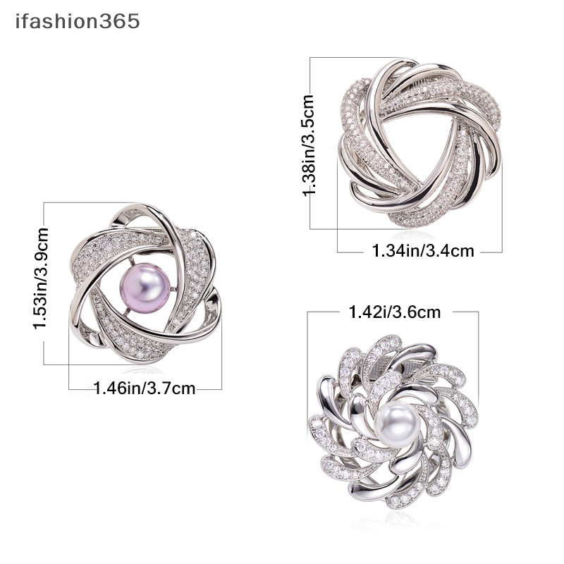 Ghim Cài Khăn Choàng Lụa Hình Hoa Đính Đá Thời Trang Cho Nữ ifashion365