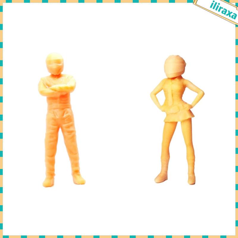 Đồ trang trí Tàu Lửa Nhỏ Chưa Sơn Bằng Nhựa Resin Để Bàn Trang Trí Tiểu Cảnh DIY 1: 64