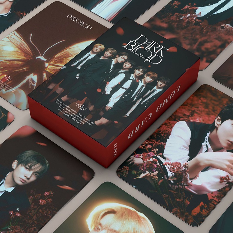 ENHYPEN LOMO Card Set 55 Tấm Thẻ Ảnh DARK BLOOD Hình Nhóm Nhạc
