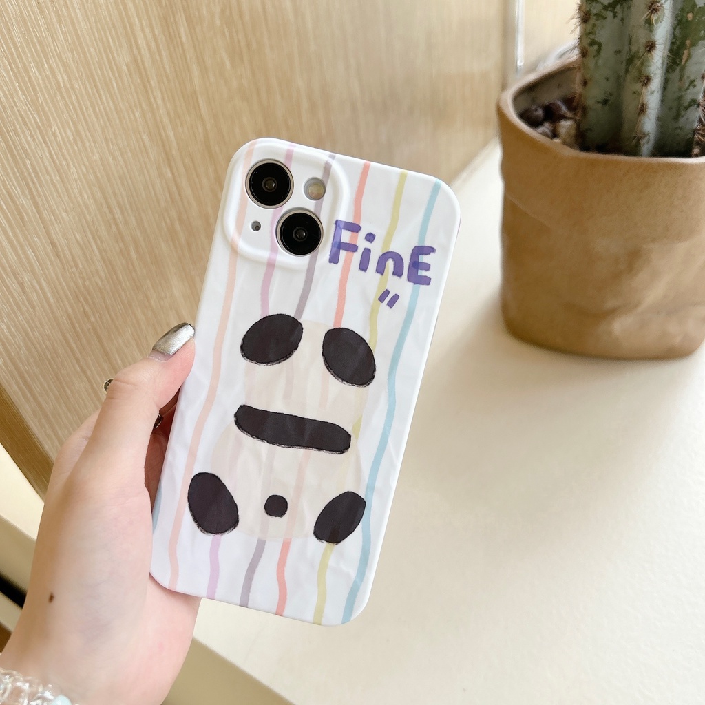 Ốp Điện Thoại PC Cứng Chống Sốc In Hình Gấu Trúc Hoạt Hình Cho iPhone 13 12 11 14 Pro Max