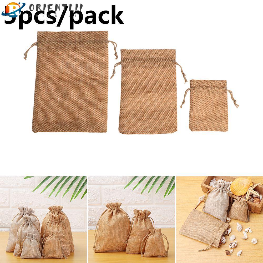 Bộ 5 Túi Đựng Kẹo Bằng Sợi Đay Tiện Dụng