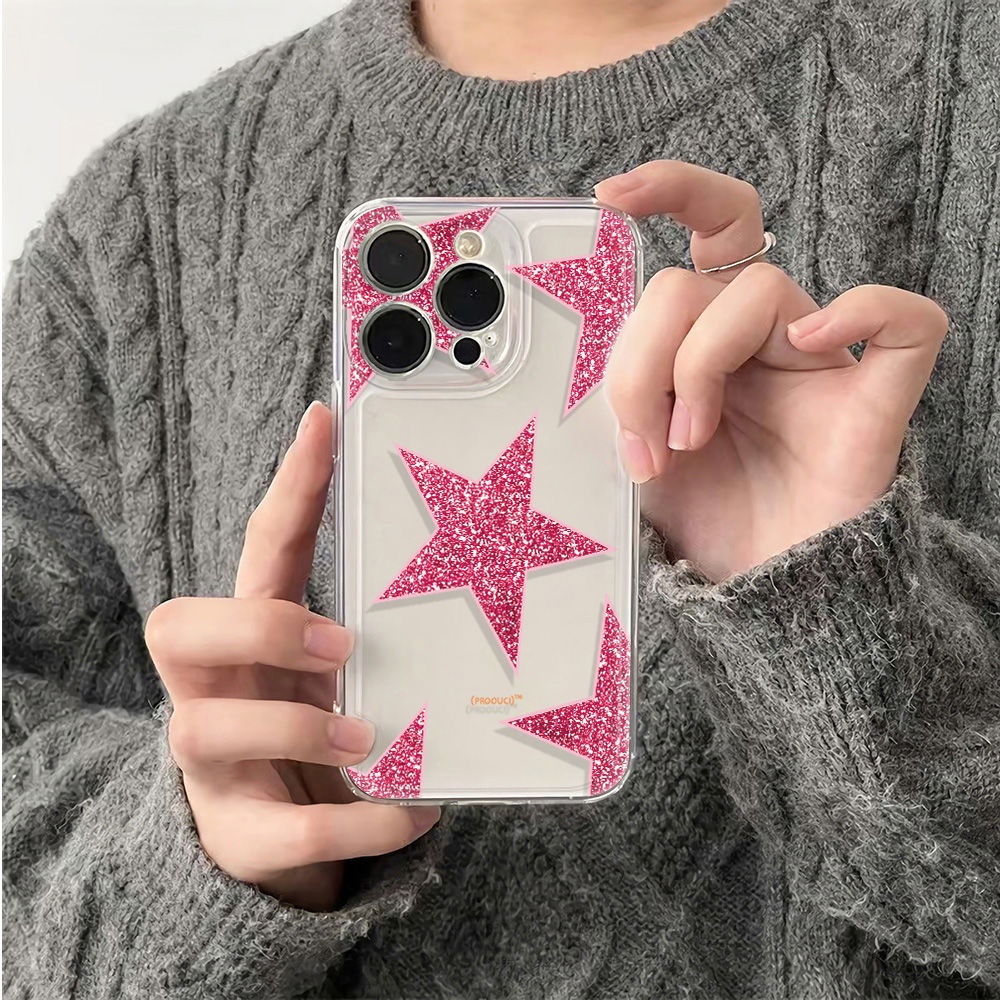 ✅Ốp Điện Thoại Mềm Chống Sốc Họa Tiết Lấp Lánh 6In Cho Iphone 78 6In 14pro max13 1211 plus 5WGW