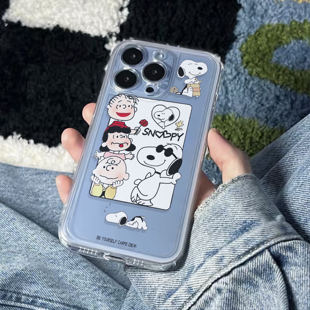 ✅Ốp Điện Thoại Dẻo Họa Tiết Hoạt Hình Snoopy Dễ Thương Chống Sốc Cho iPhone1214pro13 max 6ins 11plus PL9U 78