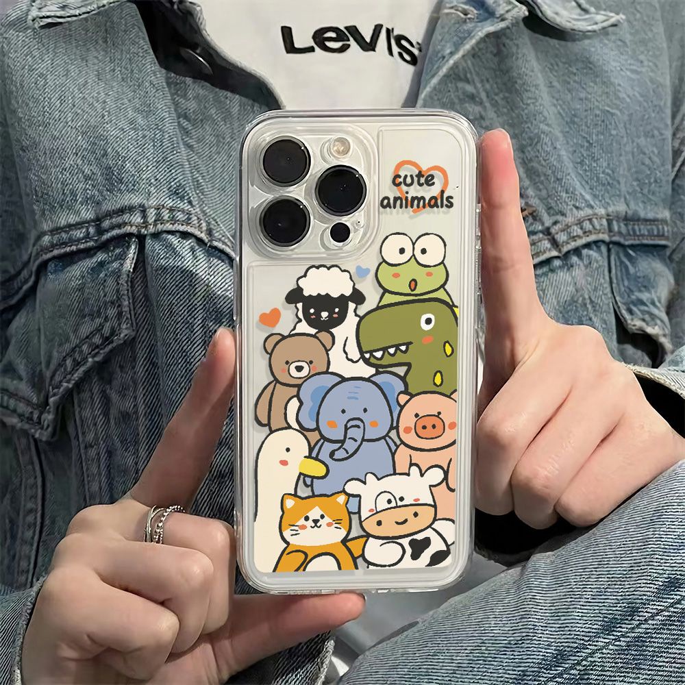 ✅Ốp Điện Thoại Mềm Chống Sốc In Hình Thú 6In Cho Apple Iphone 14 Pro 78 Max 13 12 11
