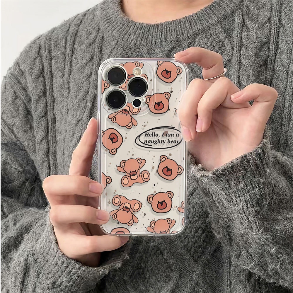 ✅Ốp Điện Thoại Dẻo Họa Tiết Hoạt Hình Chú Gấu Nhỏ Dễ Thương Chống Sốc Cho Iphone12Max AB2D 6In14Pro1178 13