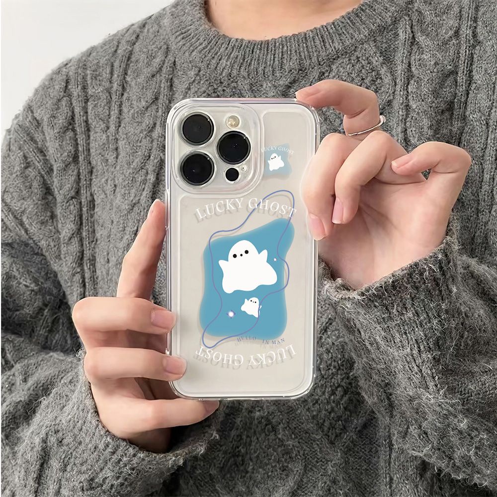 ✅Ốp Điện Thoại Mềm Chống Sốc Hình Ma Nhỏ Cho Iphone 14pro1113 6Iniphone12Plus 78 max VNV4