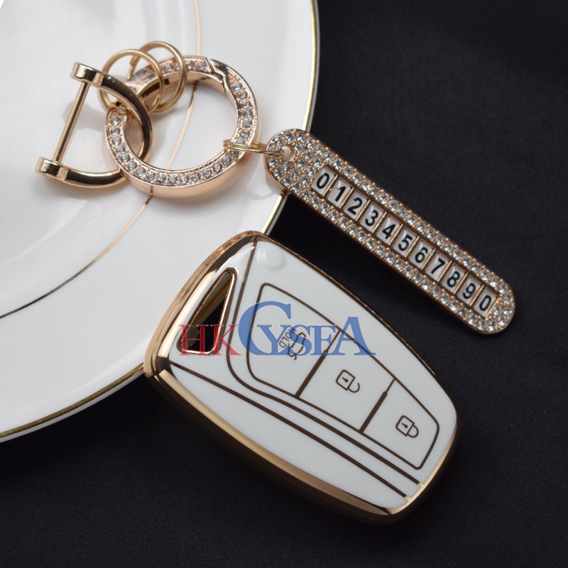 Vỏ Chìa Khóa 3 Nút Cho Hyundai Santa Fe Sport Ix45 Genesis G80 Equus Cen Tennial Grandeur Azera 2013-2016