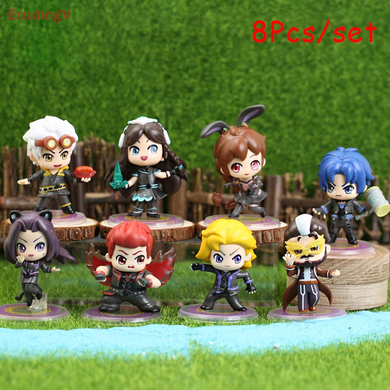 [ErudingV] Set 8 Mô Hình Búp Bê Anime Douluo Mainland Trang Trí Để Bàn / Xe Hơi / Nhà Cửa [Mới]