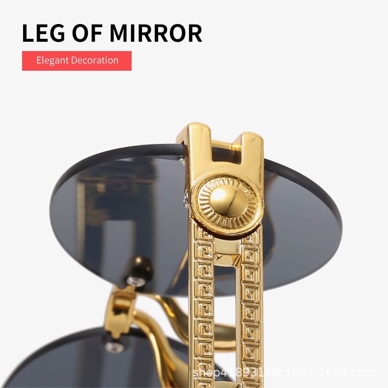 Kính Mát Hình oval Không Gọng Mới Cho Nam Nữ