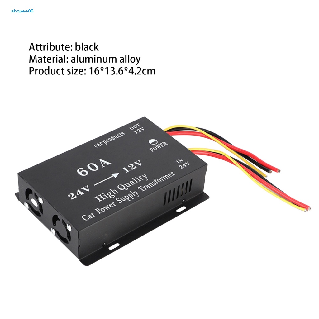 Bộ Chuyển Đổi Nguồn Điện 24V Sang 12V Màu Đen Siêu Bền Tiện Dụng Cho Xe Tải