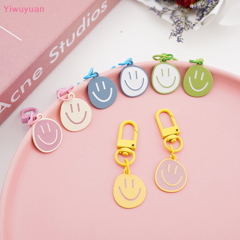 < Yiwuyuan > Móc Khóa Mặt Cười Tròn Phụ Kiện Túi Xách Tai Nghe Quà Tặng Mới Cho Nữ