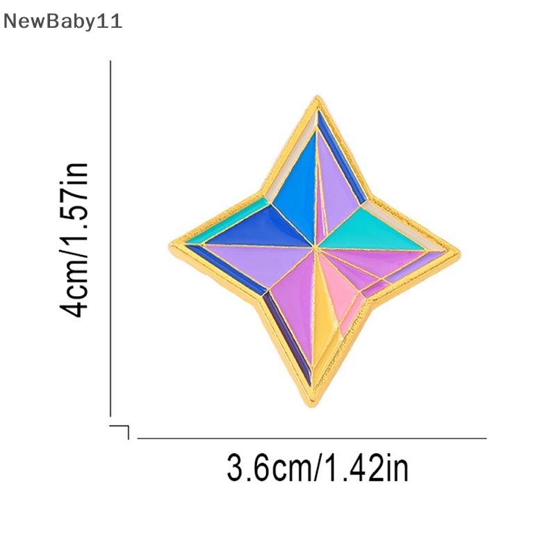 1 Huy Hiệu Cài Áo Kim Loại Tráng Men Hình Thoi Nhiều Màu Sắc