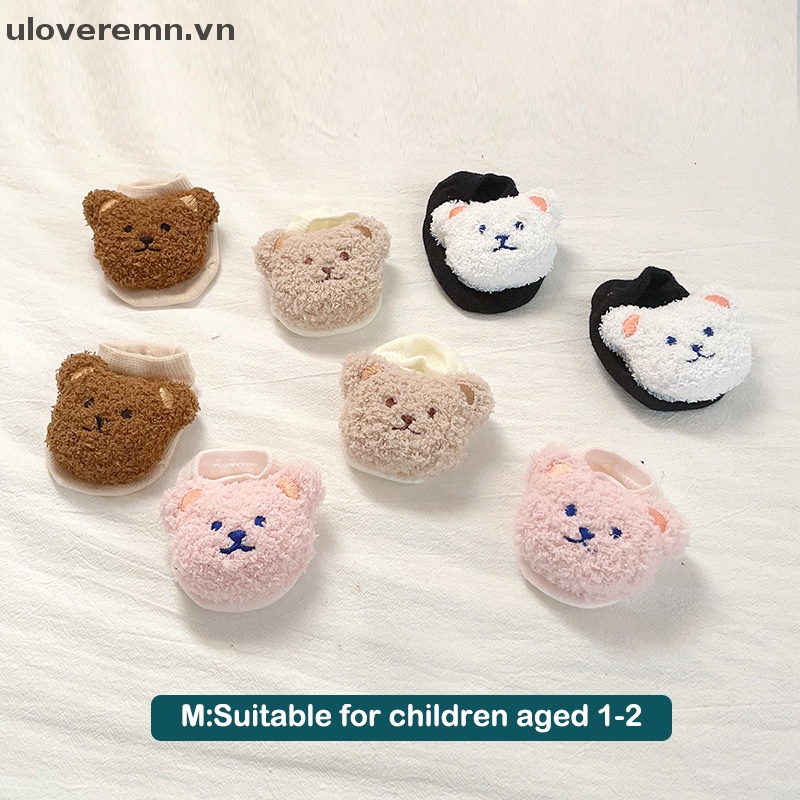 Vớ Cổ Thuyền Họa Tiết Gấu Hoạt Hình Dễ Thương Cho Bé Gái