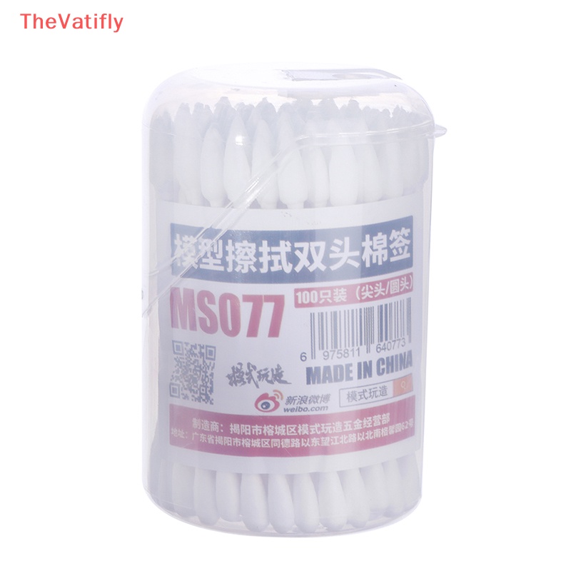 Bộ 100 Tăm Bông Cotton Hai Đầu Dùng Để Vệ Sinh Xe Hơi