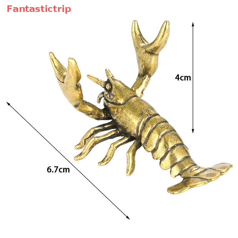 [Fantastictrip] Giá Đỡ Bút Bằng Đồng Thau Trơn Hình Con Tôm Hùm Vintage Trang Trí Bàn Làm Việc Sưu Tầm